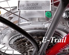 Мотор колесо bafang на 350w. Складной электровелосипед E-Trail Motus M350