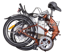 Складной велосипед двухподвес Motus 2P350 в сложенном состоянии