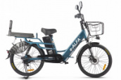 Электровелосипед GREEN CITY e-ALFA LUX Сине-серый матовый