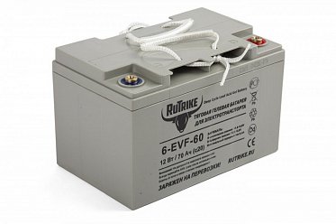 Тяговый гелевый аккумулятор RuTrike 6-EVF-60 (12V60A/H C3)  022599