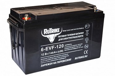 Тяговый гелевый аккумулятор RuTrike 6-EVF-120 (12V120A/H C3) 021949